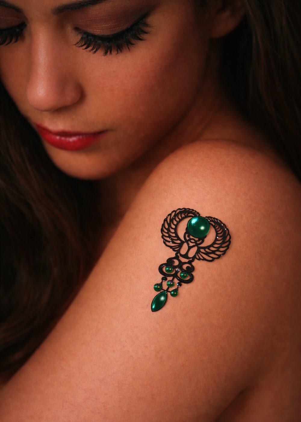 Tattoo Autocollant Scarabée Nefertiti