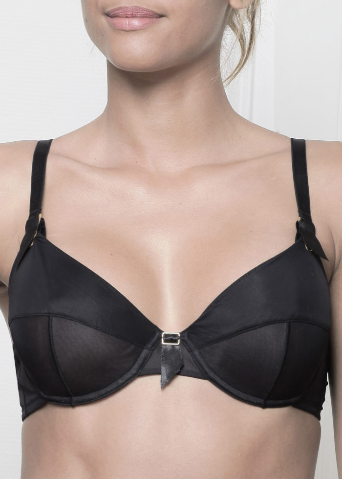 soutien gorge armature micro fibre noir lala