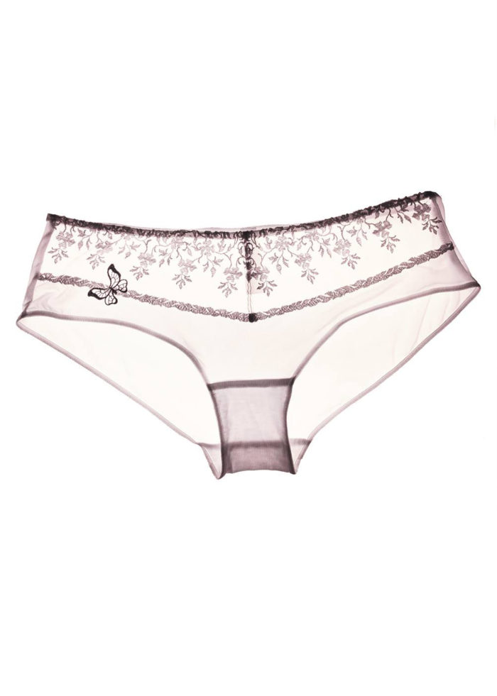 Lingerie de Luxe Shorty broderie effet tattoo blanc joy