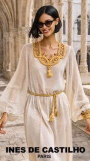 Enjoy a sneak peek of the “Beach Dresses” summer collection. "Manuela", the inspiration behind “Manuelin Architecture.”

Silk embroidery on Indian cotton voile, light and breathable for warm summer days in Portugal.

A tribute to my ancestor João de Castilho, the architect who excelled in the Manueline style and helped build the Jerónimos Monastery in Lisbon.