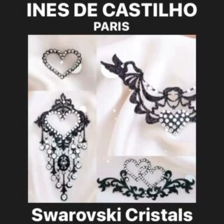Les bijoux de peau strass INES DE CASTILHO PARIS #bijouxdepeaux #bijouxdepeau #bijouxdepeaumariage #bijouxdepeauéphémères