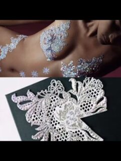 Les bijoux de peau Mariage - perles et strass INES DE CASTILHO PARIS #bijouxdepeaux #bijouxdepeau #bijouxdepeaumariage #bijouxdepeauéphémères #bijouxdepeauxéphémère